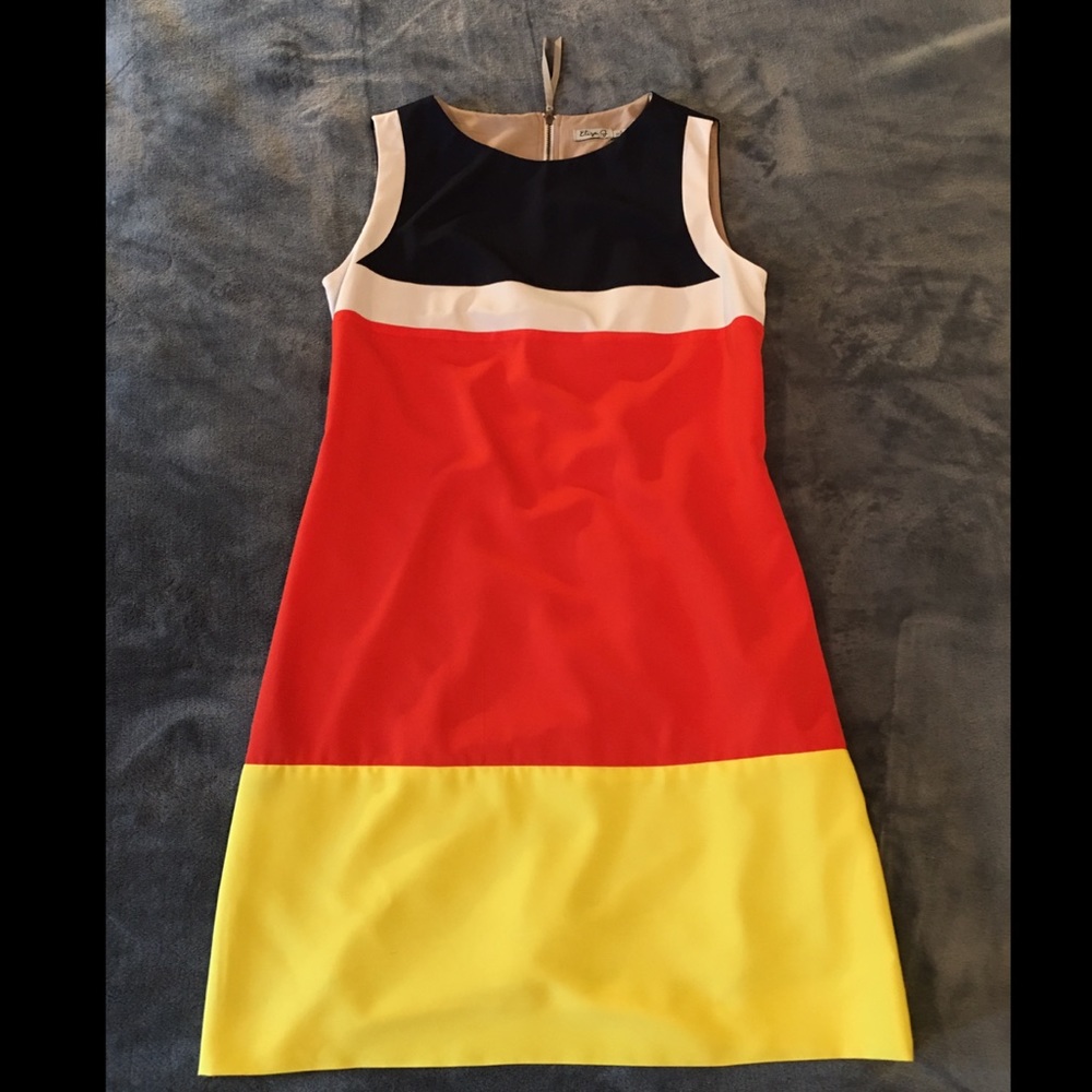 Block colored dress